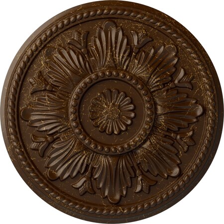 Edinburgh Ceiling Medallion (Fits Canopies up to 5 1/4"), 18"OD x 1 3/4"P, Root Beer Crackle